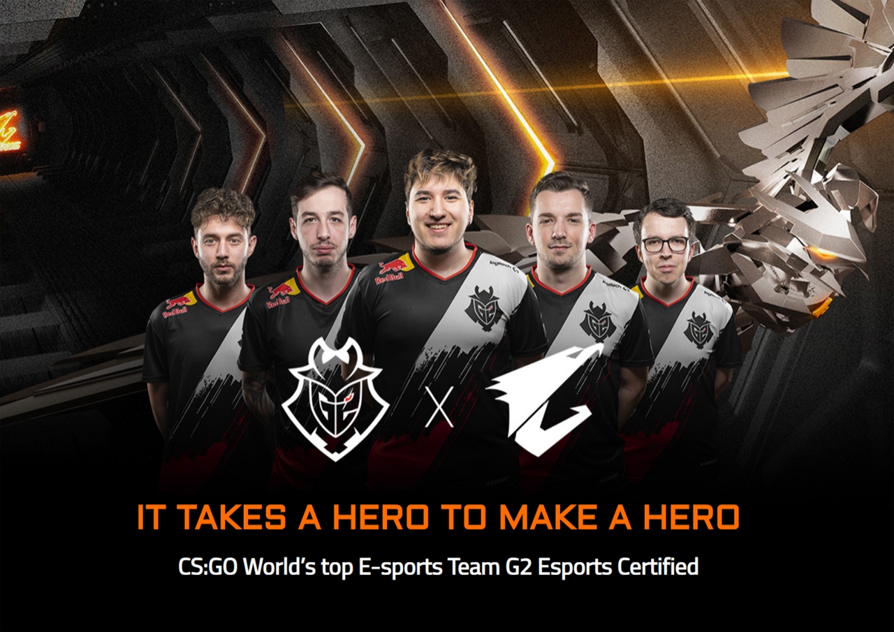 ▲ G2 E스포츠 CS: GO 팀(사진: 기가바이트)