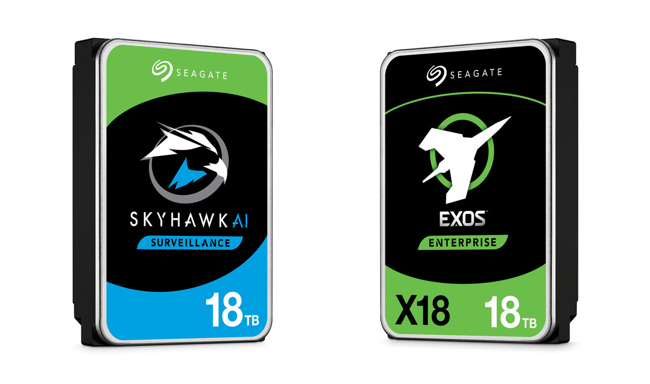 ▲ 씨게이트 스카이호크 AI 18TB(좌), 엑소스 X18 18TB(우)