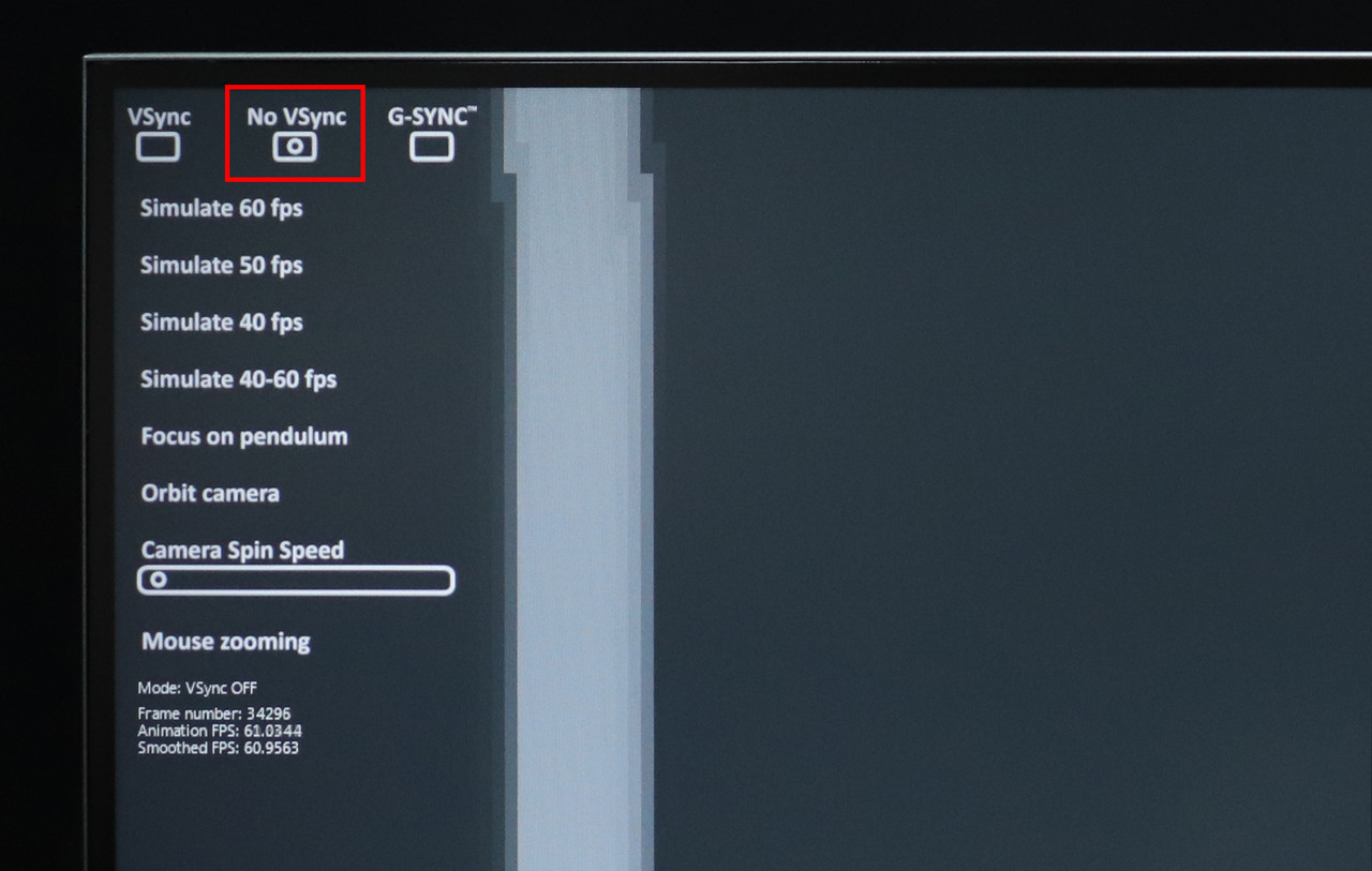 ▲ 엔비디아 지싱크 호환 끔