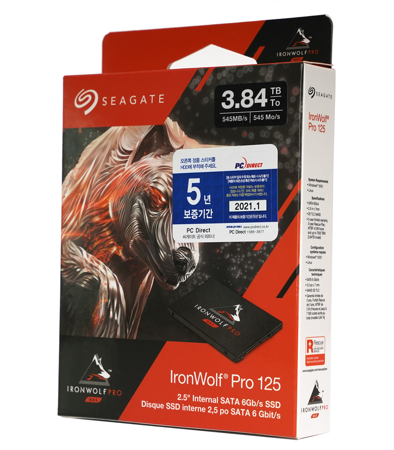 ▲ 씨게이트 아이언울프 프로 125 SSD 4TB. NAS용 고성능 SSD다.