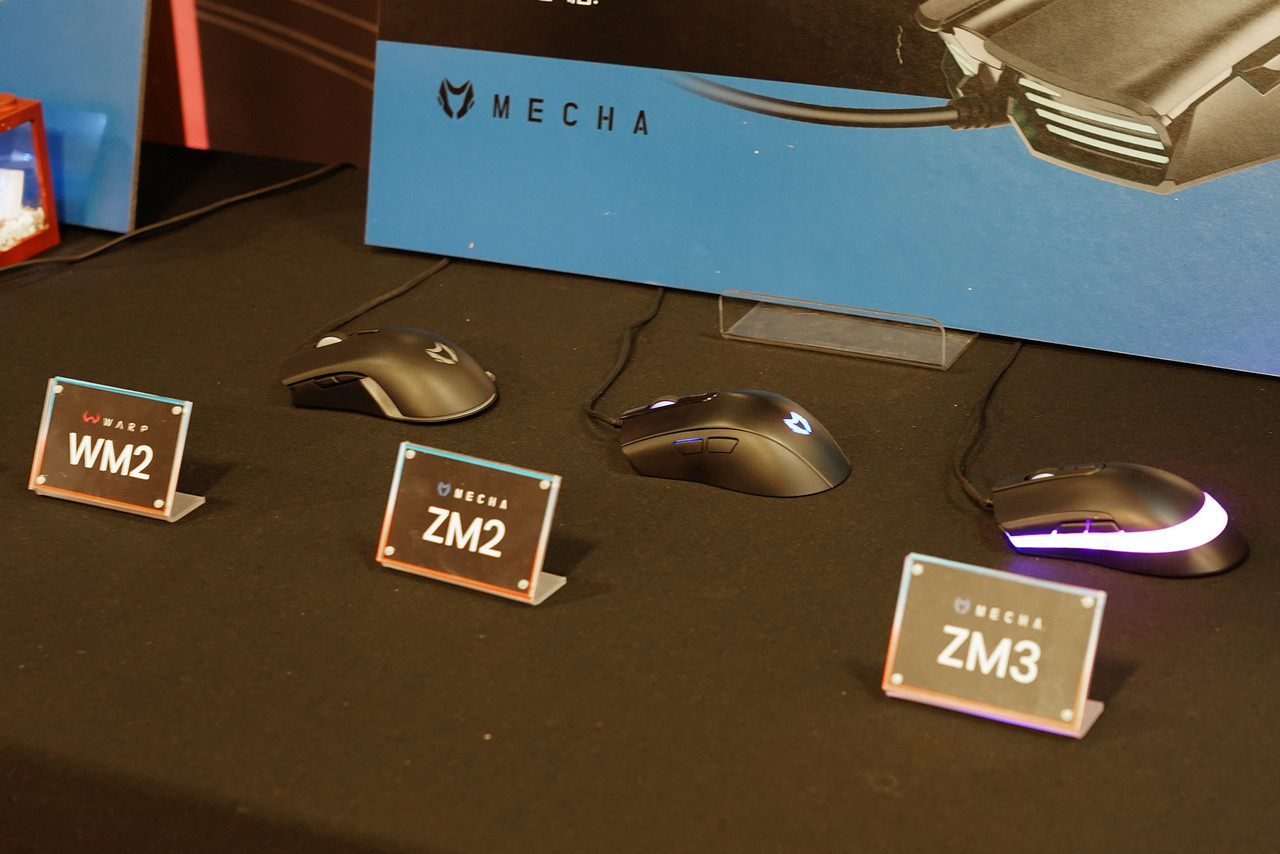 ▲ (왼쪽부터) 게이밍 마우스 워프 WM2, 메카 ZM2, 메카 ZM3