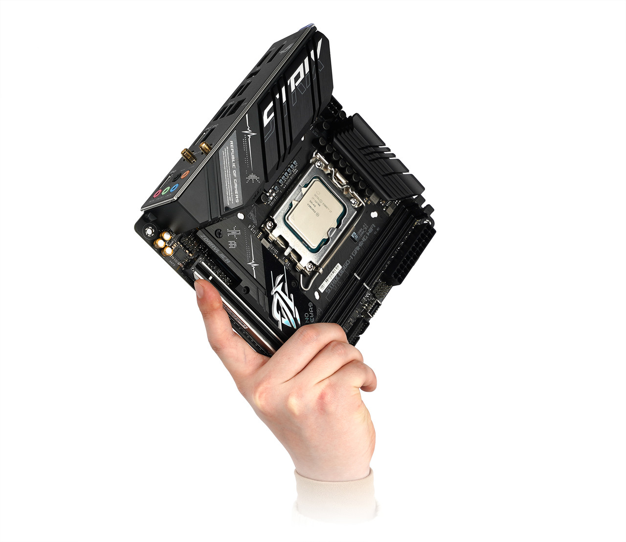 ▲ 미니 ITX 메인보드 ‘에이수스(ASUS) ROG STRIX B660-I GAMING WIFI 인텍앤컴퍼니’