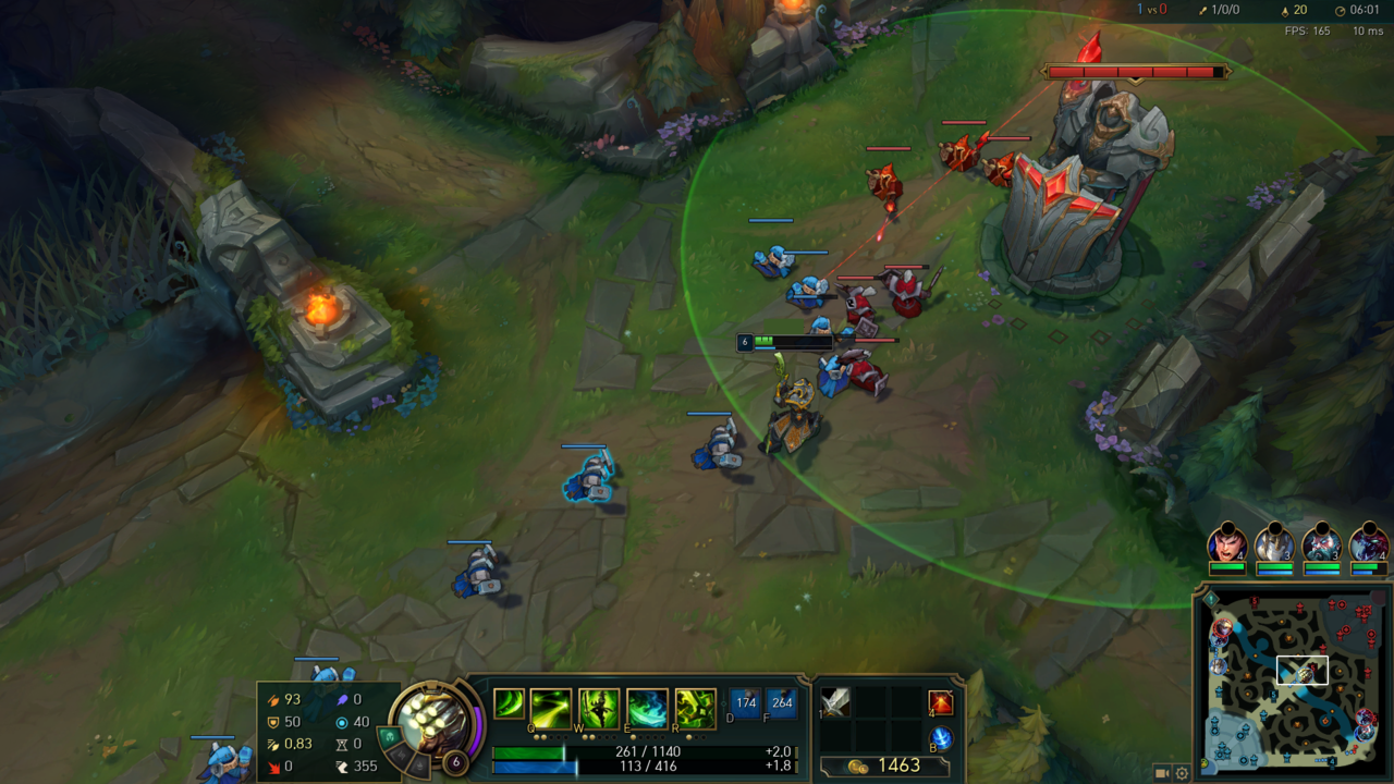 ▲ 리그오브레전드도 구동해 봤다. 1920x1090 최대 옵션이다. 평균 153.3, 최소 125프레임으로 확인된다.