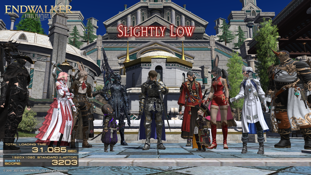 ▲ FHD 스탠다드 랩톱 옵션에서 게임을 즐기기 부족한 것으로 확인된다. 메모리 증설 후에는 조금 더 나은 결과를 기대할 수 있다.