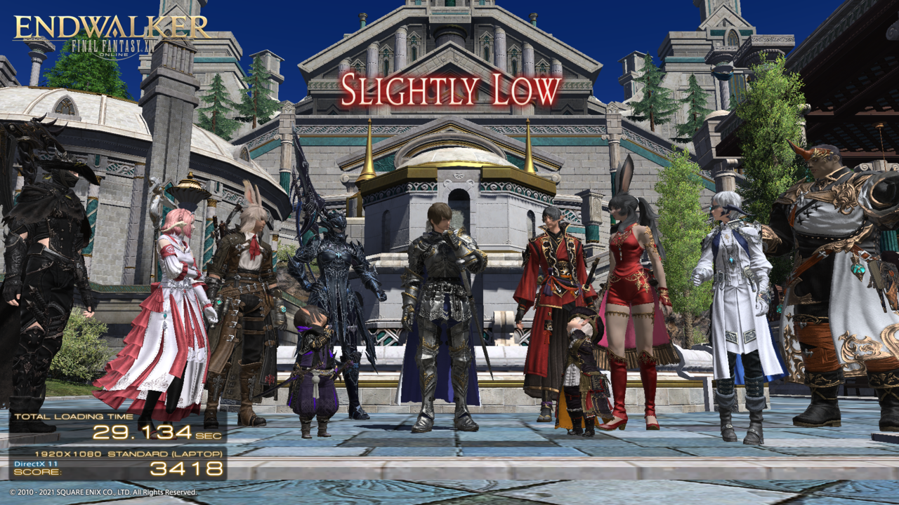 ▲ FHD 스탠다드 랩톱 옵션에서 게임을 즐기기에는 부족한 것으로 확인된다. 메모리 증설 후에는 더 향상된 결과를 기대할 수 있다.